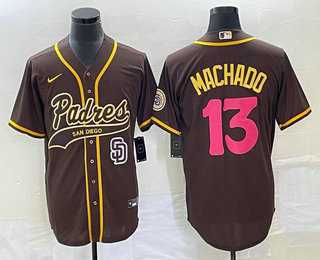 Men's San Diego Padres #13 Manny Machado Brown NEW 2023 City Connect Cool Base Stitched Jerseys,We sell and wholesale Men's San Diego Padres #13 Manny Machado Brown NEW 2023 City Connect Cool Base Stitched Jerseys on line form chian!