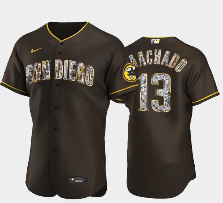 Men's San Diego Padres #13 Manny Machado Diamond Edition Brown Jersey,We sell and wholesale Men's San Diego Padres #13 Manny Machado Diamond Edition Brown Jersey on line form chian!