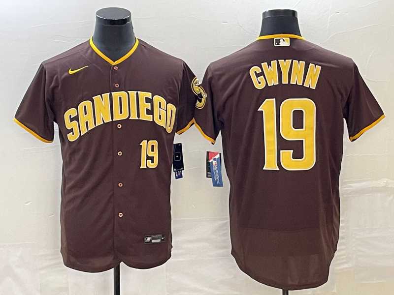 Men's San Diego Padres #19 Tony Gwynn Number Brown Stitched MLB Flex Base Nike Jersey,We sell and wholesale Men's San Diego Padres #19 Tony Gwynn Number Brown Stitched MLB Flex Base Nike Jersey on line form chian!