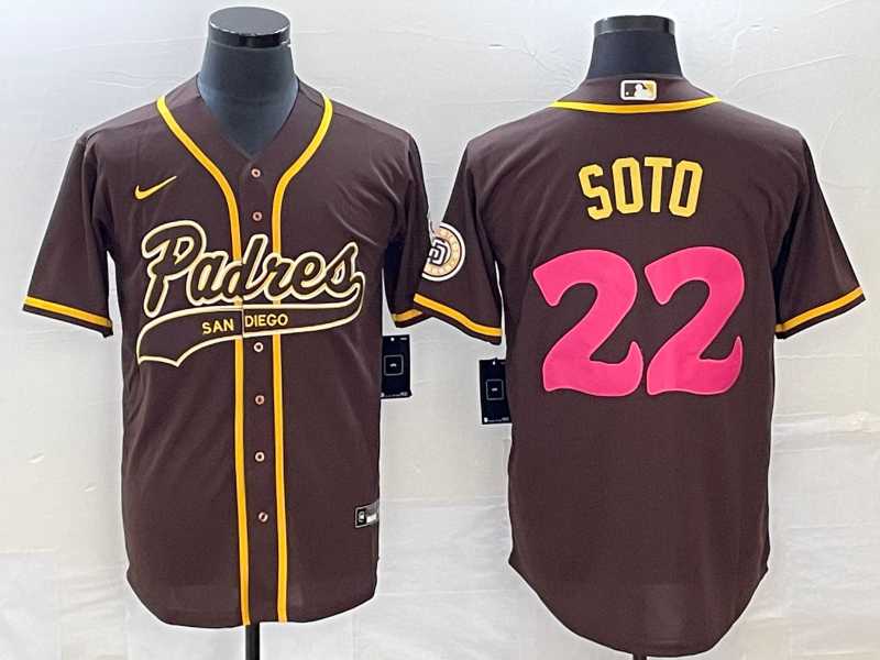 Men's San Diego Padres #22 Juan Soto Brown NEW 2023 City Connect Cool Base Stitched Jerseys,We sell and wholesale Men's San Diego Padres #22 Juan Soto Brown NEW 2023 City Connect Cool Base Stitched Jerseys on line form chian!