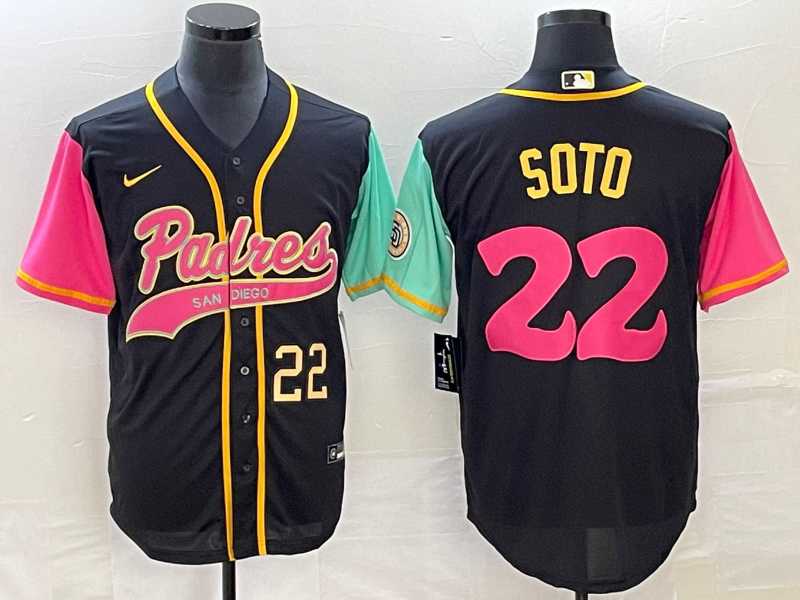 Men's San Diego Padres #22 Juan Soto Number Black NEW 2023 City Connect Cool Base Stitched Jersey,We sell and wholesale Men's San Diego Padres #22 Juan Soto Number Black NEW 2023 City Connect Cool Base Stitched Jersey on line form chian!