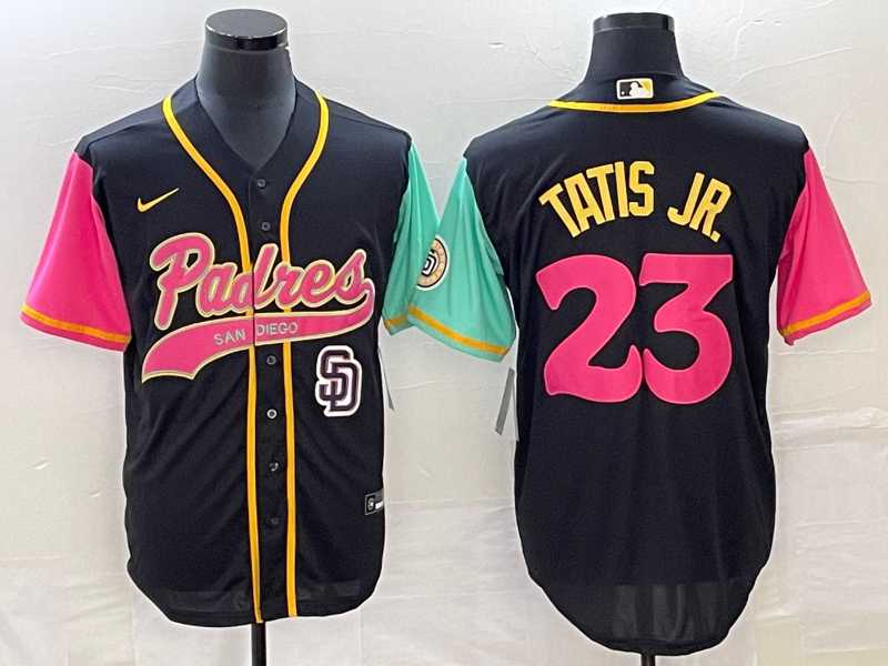 Men's San Diego Padres #23 Fernando Tatis Jr Black NEW 2023 City Connect Cool Base Stitched Jerseys,We sell and wholesale Men's San Diego Padres #23 Fernando Tatis Jr Black NEW 2023 City Connect Cool Base Stitched Jerseys on line form chian!