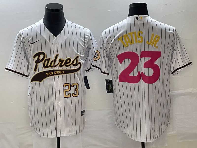 Men's San Diego Padres #23 Fernando Tatis Jr Number White NEW 2023 City Connect Cool Base Stitched Jerseys,We sell and wholesale Men's San Diego Padres #23 Fernando Tatis Jr Number White NEW 2023 City Connect Cool Base Stitched Jerseys on line form chian!