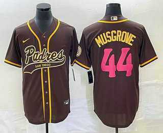 Men's San Diego Padres #44 Joe Musgrove Brown NEW 2023 City Connect Cool Base Stitched Jersey,We sell and wholesale Men's San Diego Padres #44 Joe Musgrove Brown NEW 2023 City Connect Cool Base Stitched Jersey on line form chian!