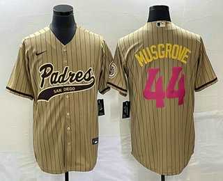 Men's San Diego Padres #44 Joe Musgrove Tan Pinstripe 2023 City Connect Cool Base Stitched Jerseys,We sell and wholesale Men's San Diego Padres #44 Joe Musgrove Tan Pinstripe 2023 City Connect Cool Base Stitched Jerseys on line form chian!