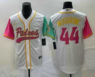 Men's San Diego Padres #44 Joe Musgrove White NEW 2023 City Connect Cool Base Stitched Jersey,We sell and wholesale Men's San Diego Padres #44 Joe Musgrove White NEW 2023 City Connect Cool Base Stitched Jersey on line form chian!