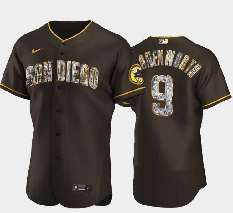 Men's San Diego Padres #9 Jake Cronenworth Diamond Edition Brown Jersey,We sell and wholesale Men's San Diego Padres #9 Jake Cronenworth Diamond Edition Brown Jersey on line form chian!