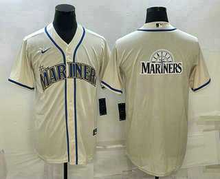 Men's Seattle Mariners Big Logo Cream Stitched MLB Cool Base Nike Jersey,We sell and wholesale Men's Seattle Mariners Big Logo Cream Stitched MLB Cool Base Nike Jersey on line form chian!