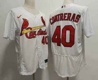 Men's St Louis Cardinals #40 Willson Contreras White Stitched MLB Flex Base Nike Jersey,We sell and wholesale Men's St Louis Cardinals #40 Willson Contreras White Stitched MLB Flex Base Nike Jersey on line form chian!