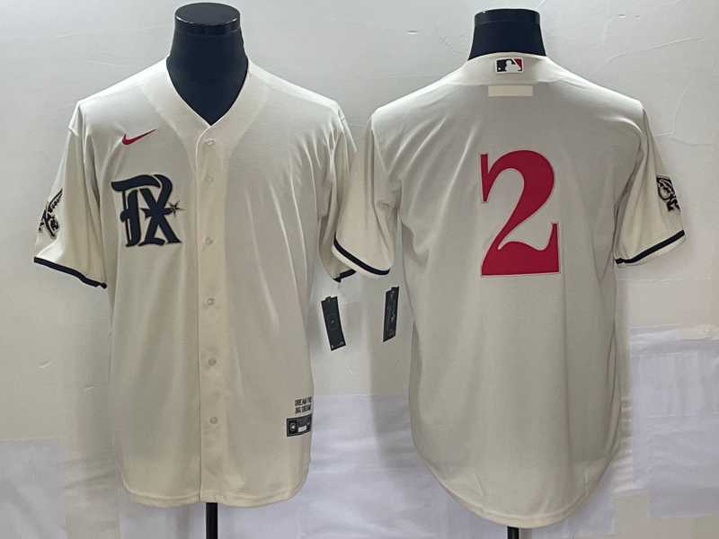Men's Texas Rangers #2 Marcus Semien Cream 2023 City Connect Stitched Baseball Jersey,We sell and wholesale Men's Texas Rangers #2 Marcus Semien Cream 2023 City Connect Stitched Baseball Jersey on line form chian!