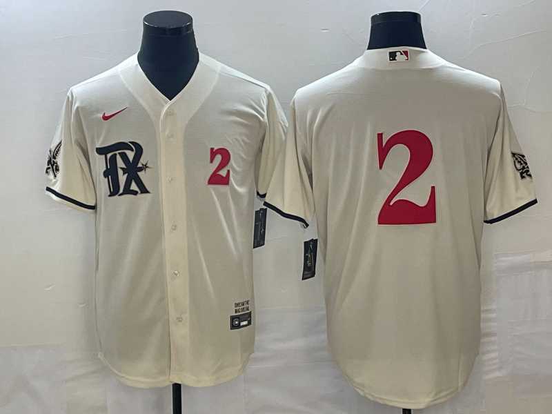 Men's Texas Rangers #2 Marcus Semien Number Cream 2023 City Connect Stitched Baseball Jerseys,We sell and wholesale Men's Texas Rangers #2 Marcus Semien Number Cream 2023 City Connect Stitched Baseball Jerseys on line form chian!