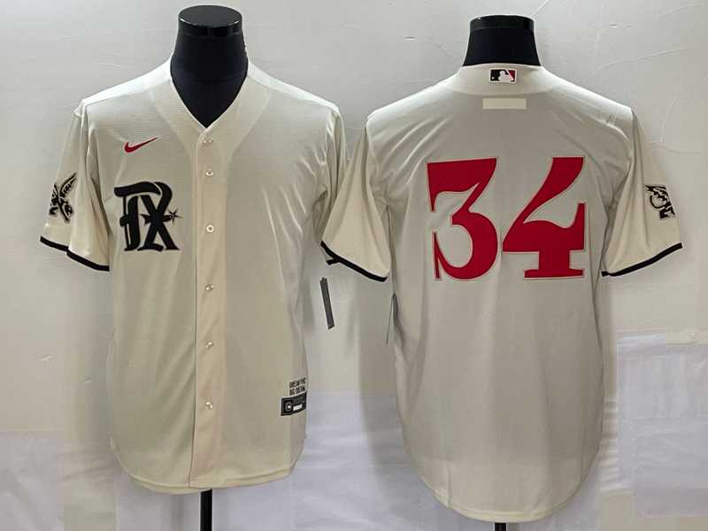 Men's Texas Rangers #34 Nolan Ryan Cream 2023 City Connect Cool Base Stitched Baseball Jerseys,We sell and wholesale Men's Texas Rangers #34 Nolan Ryan Cream 2023 City Connect Cool Base Stitched Baseball Jerseys on line form chian!