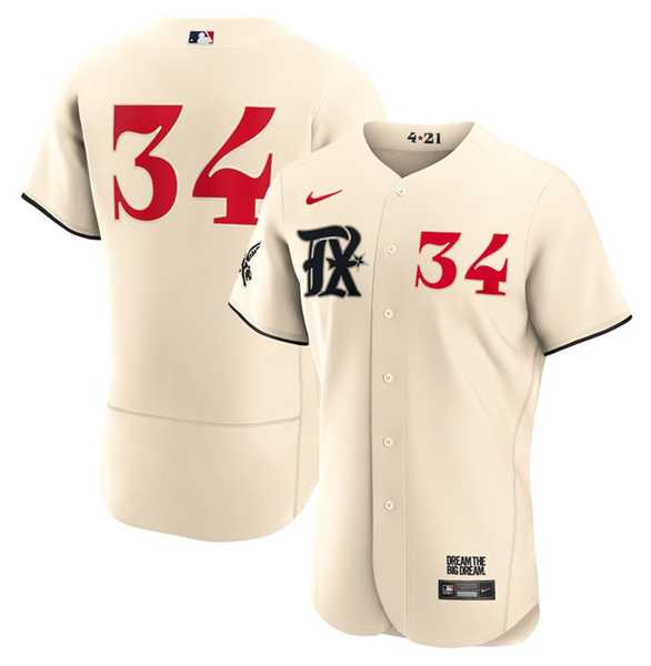 Men's Texas Rangers #34 Nolan Ryan Cream 2023 City Connect Flex Base Stitched Baseball Jersey Dzhi,We sell and wholesale Men's Texas Rangers #34 Nolan Ryan Cream 2023 City Connect Flex Base Stitched Baseball Jersey Dzhi on line form chian!