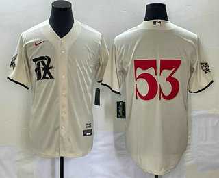 Men's Texas Rangers #53 Adolis Garcia Cream 2023 City Connect Cool Base Stitched Jersey,We sell and wholesale Men's Texas Rangers #53 Adolis Garcia Cream 2023 City Connect Cool Base Stitched Jersey on line form chian!