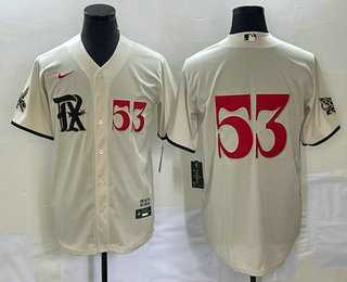 Men's Texas Rangers #53 Adolis Garcia Number Cream 2023 City Connect Cool Base Stitched Jersey,We sell and wholesale Men's Texas Rangers #53 Adolis Garcia Number Cream 2023 City Connect Cool Base Stitched Jersey on line form chian!