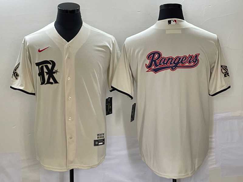 Men's Texas Rangers Cream Team Big Logo 2023 City Connect Cool Base Stitched Baseball Jersey,We sell and wholesale Men's Texas Rangers Cream Team Big Logo 2023 City Connect Cool Base Stitched Baseball Jersey on line form chian!