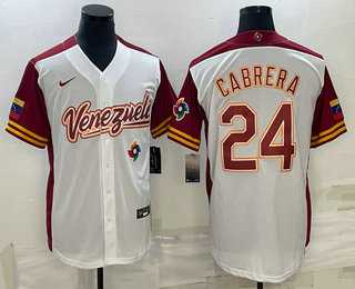 Men's Venezuela Baseball #24 Miguel Cabrera 2023 White World Classic Stitched Jersey,We sell and wholesale Men's Venezuela Baseball #24 Miguel Cabrera 2023 White World Classic Stitched Jersey on line form chian!