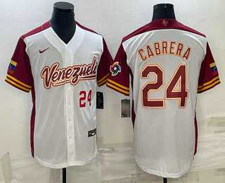 Men's Venezuela Baseball #24 Miguel Cabrera Number 2023 White World Classic Stitched Jersey,We sell and wholesale Men's Venezuela Baseball #24 Miguel Cabrera Number 2023 White World Classic Stitched Jersey on line form chian!