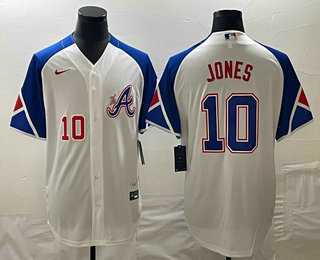 Mens Atlanta Braves #10 Chipper Jones Number White 2023 City Connect Cool Base Stitched Jersey,We sell and wholesale Mens Atlanta Braves #10 Chipper Jones Number White 2023 City Connect Cool Base Stitched Jersey on line form chian!