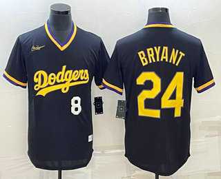 Mens Los Angeles Dodgers #8 #24 Kobe Bryant Number Black Stitched Pullover Throwback Nike Jersey,We sell and wholesale Mens Los Angeles Dodgers #8 #24 Kobe Bryant Number Black Stitched Pullover Throwback Nike Jersey on line form chian!