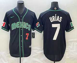 Mens Mexico Baseball #7 Julio Urias Number 2023 Black White World Classic Stitched Jersey,We sell and wholesale Mens Mexico Baseball #7 Julio Urias Number 2023 Black White World Classic Stitched Jersey on line form chian!