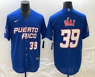 Mens Puerto Rico Baseball #39 Edwin Diaz Number 2023 Blue World Baseball Classic Stitched Jersey,We sell and wholesale Mens Puerto Rico Baseball #39 Edwin Diaz Number 2023 Blue World Baseball Classic Stitched Jersey on line form chian!