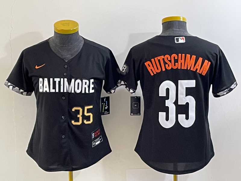 Women's Baltimore Orioles #35 Adley Rutschman Number Black 2023 City Connect Cool Base Stitched Jersey,We sell and wholesale Women's Baltimore Orioles #35 Adley Rutschman Number Black 2023 City Connect Cool Base Stitched Jersey on line form chian!