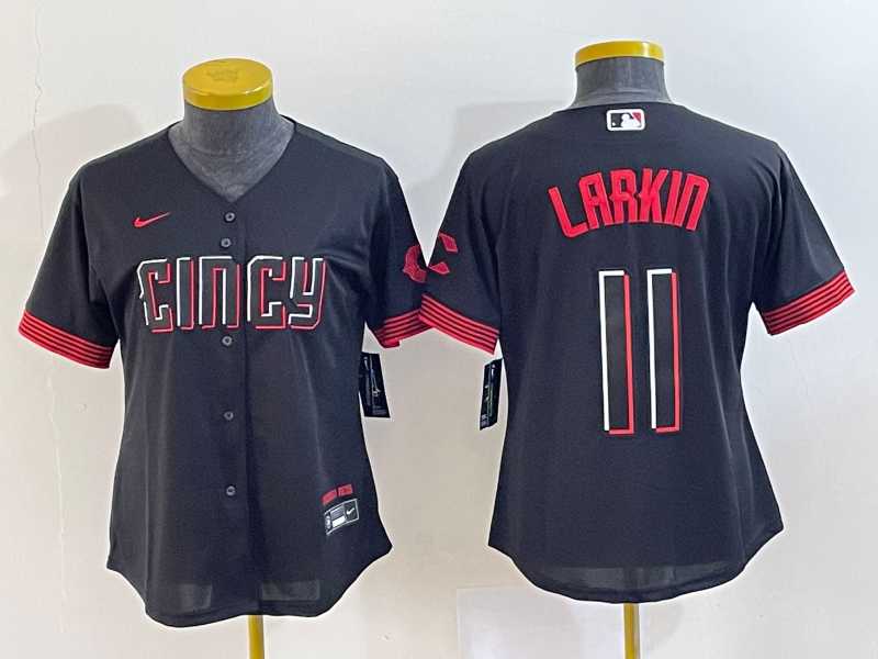 Women's Cincinnati Reds #11 Barry Larkin Black 2023 City Connect Cool Base Stitched Jersey,We sell and wholesale Women's Cincinnati Reds #11 Barry Larkin Black 2023 City Connect Cool Base Stitched Jersey on line form chian!