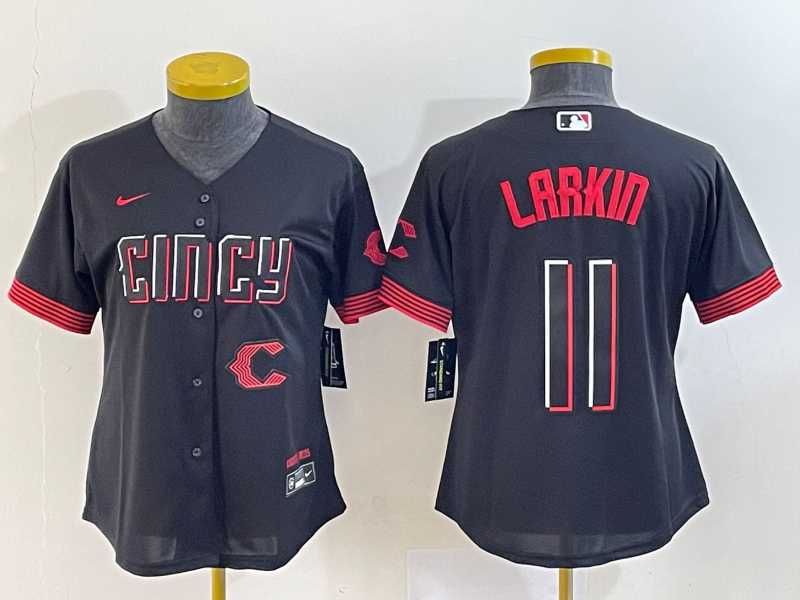 Women's Cincinnati Reds #11 Barry Larkin Black 2023 City Connect Cool Base Stitched Jerseys,We sell and wholesale Women's Cincinnati Reds #11 Barry Larkin Black 2023 City Connect Cool Base Stitched Jerseys on line form chian!