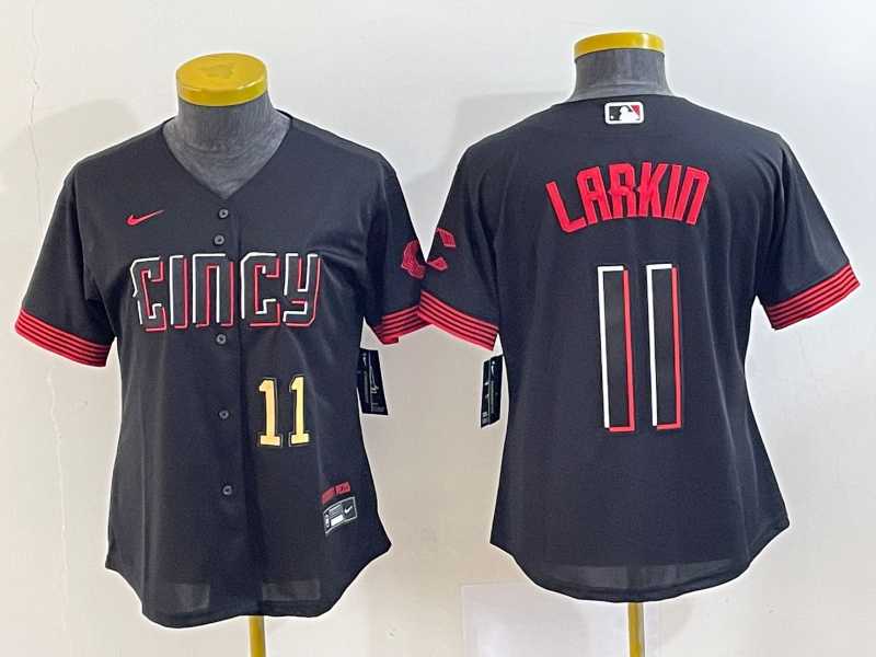 Women's Cincinnati Reds #11 Barry Larkin Number Black 2023 City Connect Cool Base Stitched Jersey,We sell and wholesale Women's Cincinnati Reds #11 Barry Larkin Number Black 2023 City Connect Cool Base Stitched Jersey on line form chian!