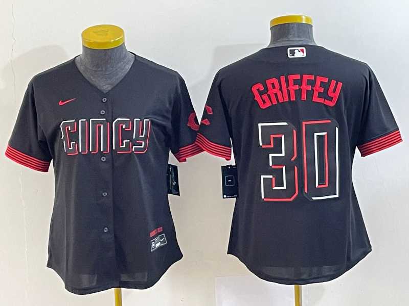 Women's Cincinnati Reds #30 Ken Griffey Jr Black 2023 City Connect Cool Base Stitched Jerseys,We sell and wholesale Women's Cincinnati Reds #30 Ken Griffey Jr Black 2023 City Connect Cool Base Stitched Jerseys on line form chian!
