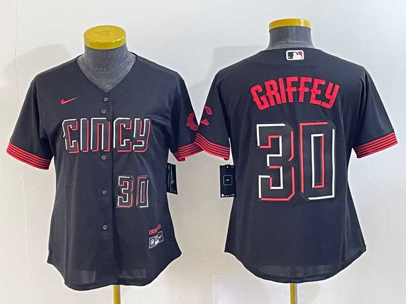 Women's Cincinnati Reds #30 Ken Griffey Jr Number Black 2023 City Connect Cool Base Jerseys,We sell and wholesale Women's Cincinnati Reds #30 Ken Griffey Jr Number Black 2023 City Connect Cool Base Jerseys on line form chian!