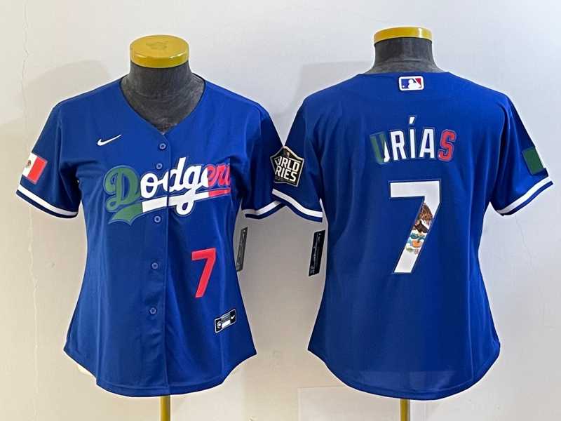 Women's Los Angeles Dodgers #7 Julio Urias Blue 2020 World Series Cool Base Nike Jersey2,We sell and wholesale Women's Los Angeles Dodgers #7 Julio Urias Blue 2020 World Series Cool Base Nike Jersey2 on line form chian!