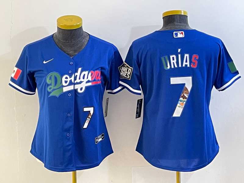 Women's Los Angeles Dodgers #7 Julio Urias Blue 2020 World Series Cool Base Nike Jersey6,We sell and wholesale Women's Los Angeles Dodgers #7 Julio Urias Blue 2020 World Series Cool Base Nike Jersey6 on line form chian!