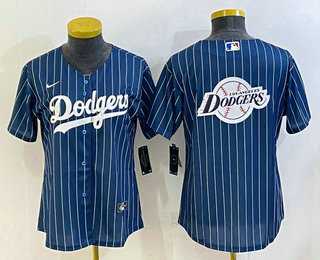 Women's Los Angeles Dodgers Big Logo Navy Blue Pinstripe Stitched MLB Cool Base Nike Jersey,We sell and wholesale Women's Los Angeles Dodgers Big Logo Navy Blue Pinstripe Stitched MLB Cool Base Nike Jersey on line form chian!