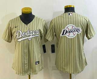 Women's Los Angeles Dodgers Big Logo Number Cream Pinstripe Stitched MLB Cool Base Nike Jersey,We sell and wholesale Women's Los Angeles Dodgers Big Logo Number Cream Pinstripe Stitched MLB Cool Base Nike Jersey on line form chian!