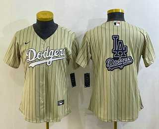 Women's Los Angeles Dodgers Big Logo Number Cream Pinstripe Stitched MLB Cool Base Nike Jerseys,We sell and wholesale Women's Los Angeles Dodgers Big Logo Number Cream Pinstripe Stitched MLB Cool Base Nike Jerseys on line form chian!