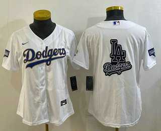 Women's Los Angeles Dodgers Big Logo White Gold Championship Stitched MLB Cool Base Nike Jerseys,We sell and wholesale Women's Los Angeles Dodgers Big Logo White Gold Championship Stitched MLB Cool Base Nike Jerseys on line form chian!