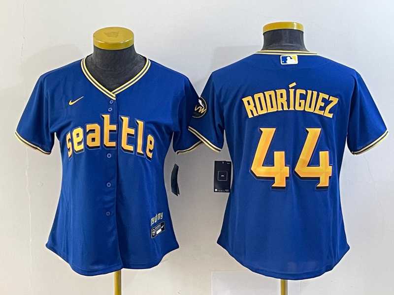 Women's Seattle Mariners #44 Julio Rodriguez Blue 2023 City Connect Cool Base Stitched Jersey,We sell and wholesale Women's Seattle Mariners #44 Julio Rodriguez Blue 2023 City Connect Cool Base Stitched Jersey on line form chian!
