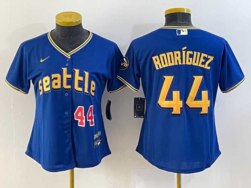 Women's Seattle Mariners #44 Julio Rodriguez Number Blue 2023 City Connect Cool Base Stitched Jersey,We sell and wholesale Women's Seattle Mariners #44 Julio Rodriguez Number Blue 2023 City Connect Cool Base Stitched Jersey on line form chian!