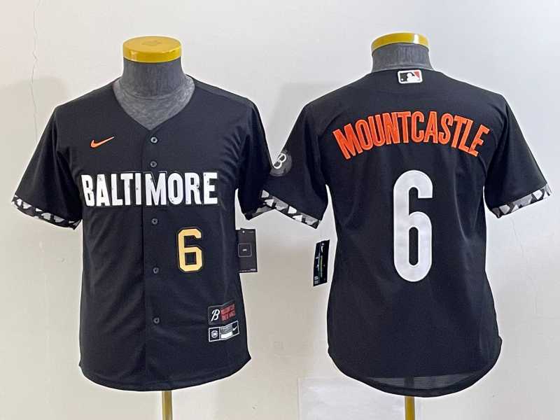 Youth Baltimore Orioles #6 Ryan Mountcastle Number Black 2023 City Connect Cool Base Jersey,We sell and wholesale Youth Baltimore Orioles #6 Ryan Mountcastle Number Black 2023 City Connect Cool Base Jersey on line form chian!