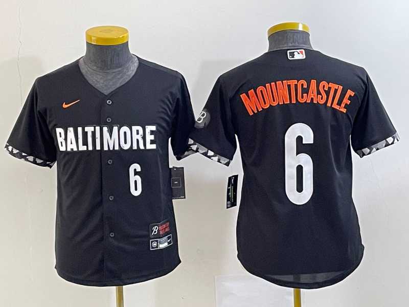 Youth Baltimore Orioles #6 Ryan Mountcastle Number Black 2023 City Connect Cool Base Stitched Jerseys,We sell and wholesale Youth Baltimore Orioles #6 Ryan Mountcastle Number Black 2023 City Connect Cool Base Stitched Jerseys on line form chian!