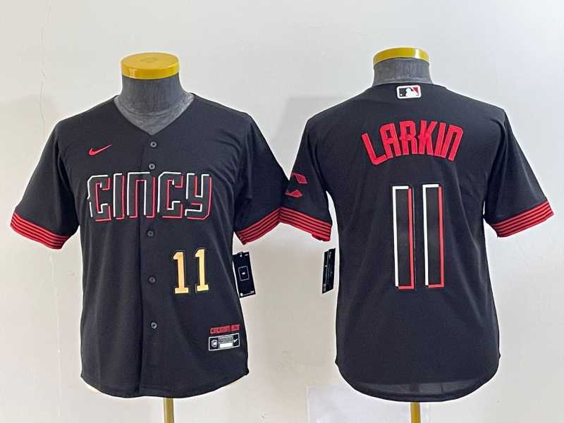 Youth Cincinnati Reds #11 Barry Larkin Number Black 2023 City Connect Cool Base Stitched Jersey,We sell and wholesale Youth Cincinnati Reds #11 Barry Larkin Number Black 2023 City Connect Cool Base Stitched Jersey on line form chian!