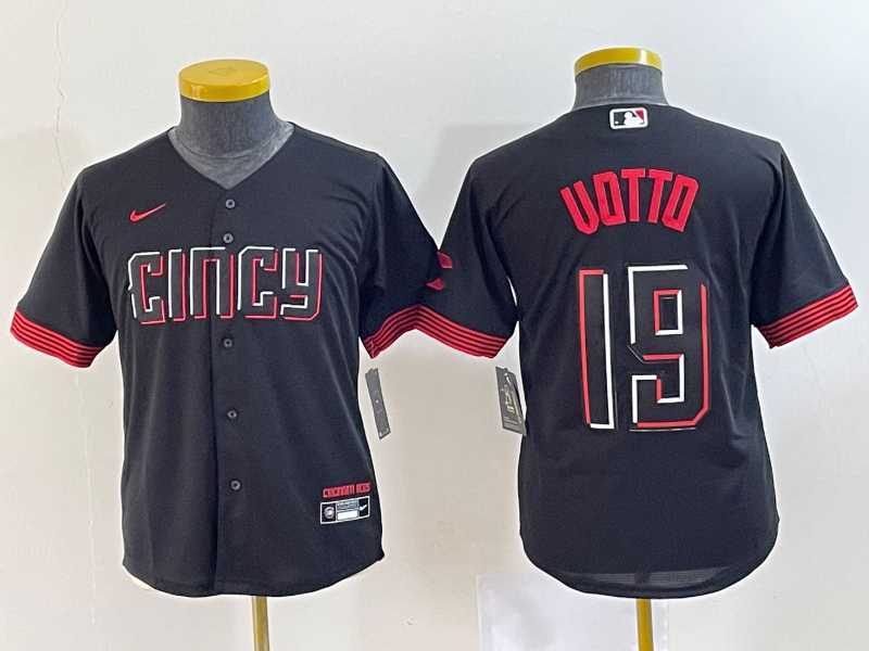 Youth Cincinnati Reds #19 Joey Votto Black 2023 City Connect Cool Base Stitched Jersey,We sell and wholesale Youth Cincinnati Reds #19 Joey Votto Black 2023 City Connect Cool Base Stitched Jersey on line form chian!