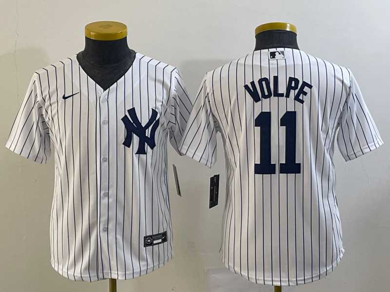 Youth New York Yankees #11 Anthony Volpe White Stitched MLB Cool Base Nike Jersey,We sell and wholesale Youth New York Yankees #11 Anthony Volpe White Stitched MLB Cool Base Nike Jersey on line form chian!
