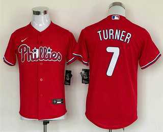 Youth Philadelphia Phillies #7 Trea Turner Red Cool Base Stitched Baseball Jersey,We sell and wholesale Youth Philadelphia Phillies #7 Trea Turner Red Cool Base Stitched Baseball Jersey on line form chian!