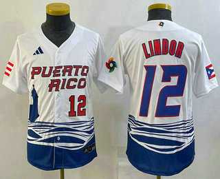 Youth Puerto Rico Baseball #12 Francisco Lindor Number 2023 White World Baseball Classic Stitched Jersey,We sell and wholesale Youth Puerto Rico Baseball #12 Francisco Lindor Number 2023 White World Baseball Classic Stitched Jersey on line form chian!
