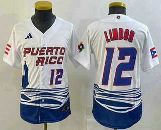 Youth Puerto Rico Baseball #12 Francisco Lindor Number 2023 White World Baseball Classic Stitched Jerseys,We sell and wholesale Youth Puerto Rico Baseball #12 Francisco Lindor Number 2023 White World Baseball Classic Stitched Jerseys on line form chian!