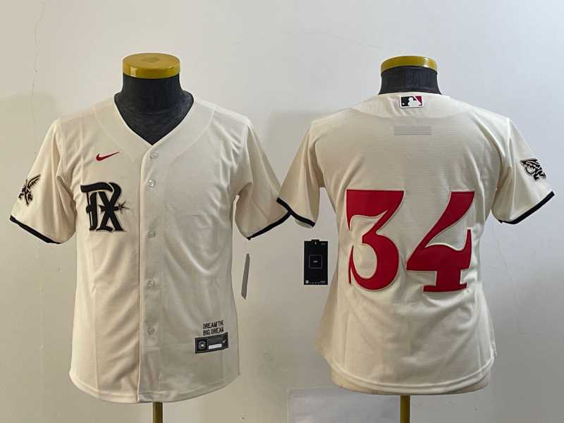 Youth Texas Rangers #34 Nolan Ryan Cream 2023 City Connect Stitched Baseball Jersey,We sell and wholesale Youth Texas Rangers #34 Nolan Ryan Cream 2023 City Connect Stitched Baseball Jersey on line form chian!
