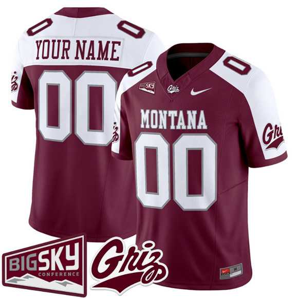 Men's Montana Grizzlies Active Player Custom Maroon Alternate 2025 F.U.S.E. Big Sky Patch Vapor Limited V1 Stitched Jersey,We sell and wholesale Men's Montana Grizzlies Active Player Custom Maroon Alternate 2025 F.U.S.E. Big Sky Patch Vapor Limited V1 Stitched Jersey on line form chian!